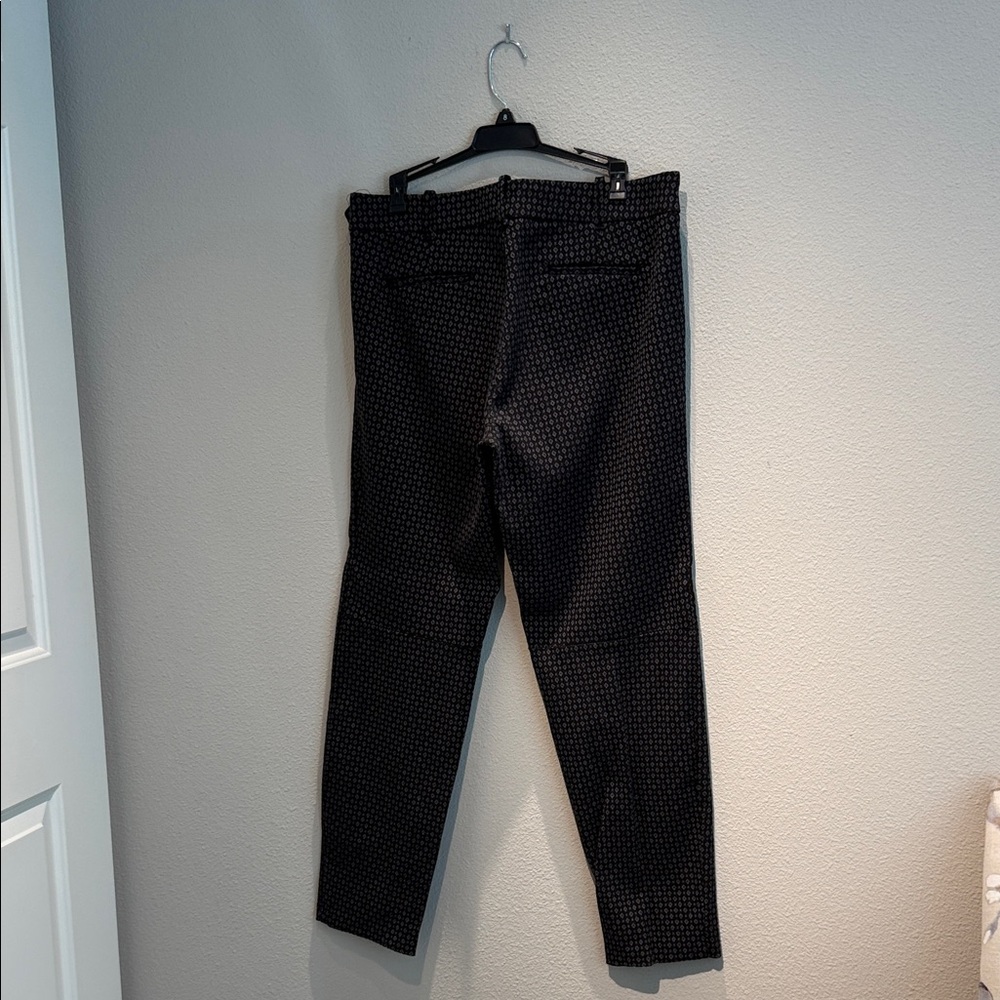 Max Studio Black and Grey Diamond Patterned Pants - Picture 3 of 7